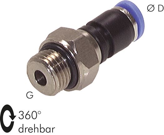 Gerade Drehverschraubung M 5-6mm, IQS-Standard