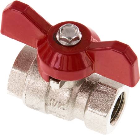 Messing-Kugelhahn, Eco-Line, Rp 1/4", 0 bis 25bar -Eco-Line, Knebelgriff