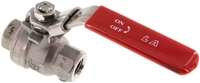 Edelstahl-Kugelhahn, leicht, NPT 1/4", 0 bis 63bar