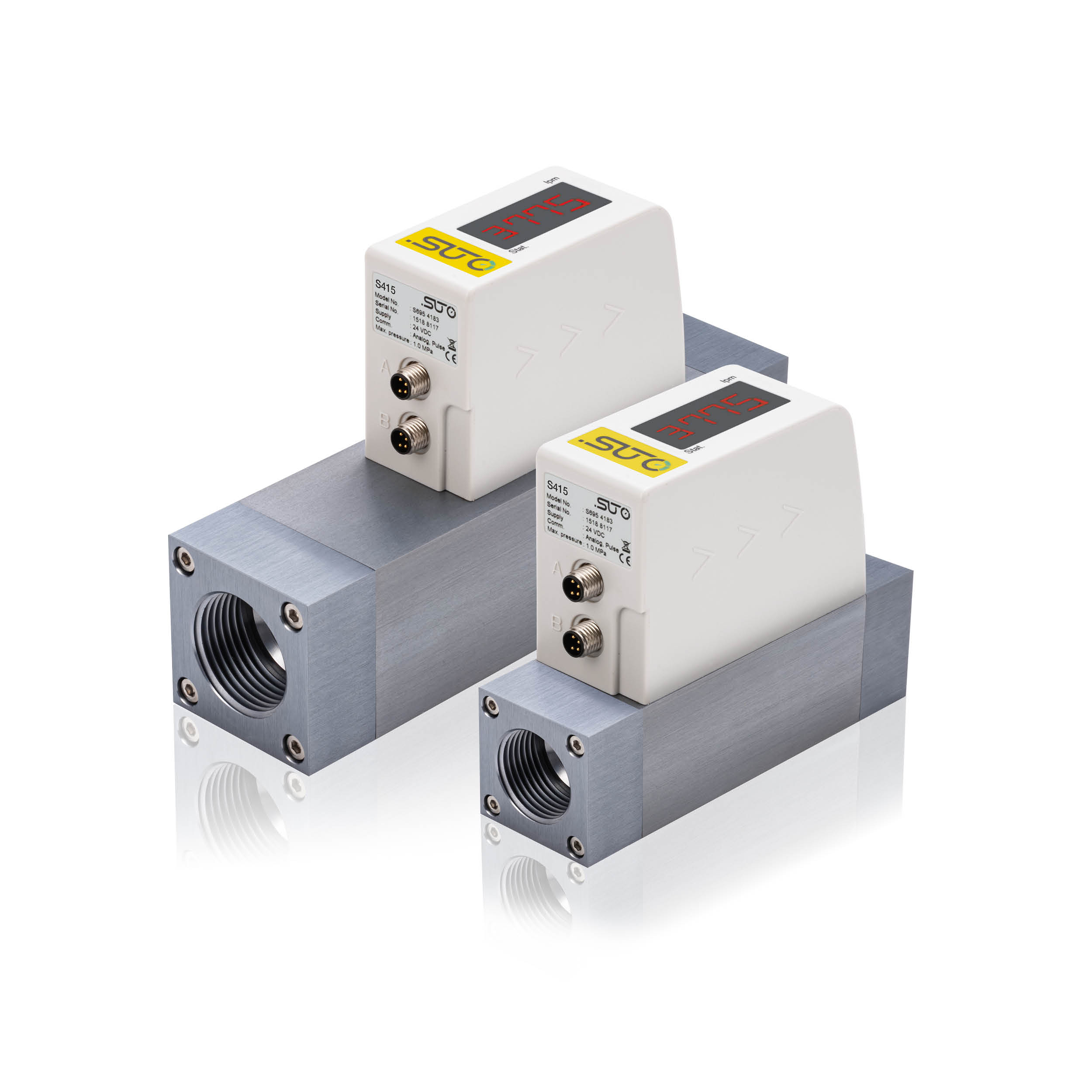 S415 Inline-Durchflussmesser Druckluft, Aluminium, DN50, Display, Modbus/RTU