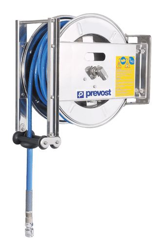 Prevost Schlauchaufroller 15 m für Wasser, Edelstahl, Gummischlauch DGOI1615LS