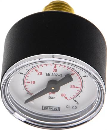 Manometer waagerecht (KU/Ms), 40mm, 0 - 4 bar, G 1/4"