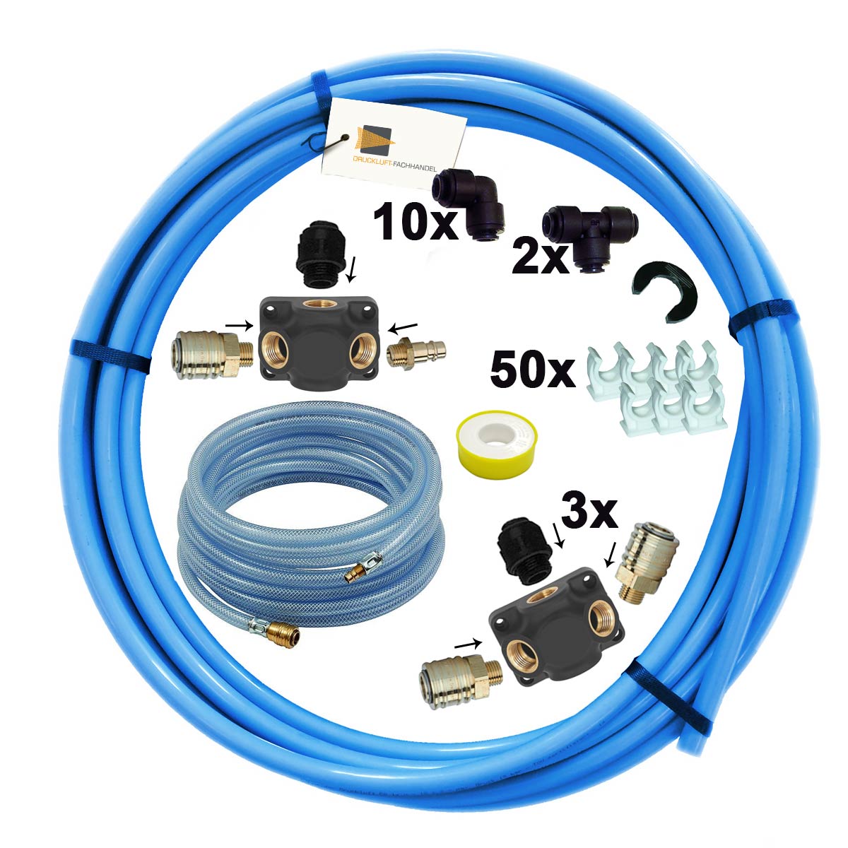 AKTION Heimwerker-Rohrleitung Starter-Set 25 m x 22 mm inkl. Zubehör