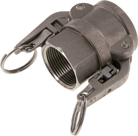 Sicherheits-Kamlock-Kupplung (D) Rp 1-1/4"(IG), Edelstahl (1.4408)