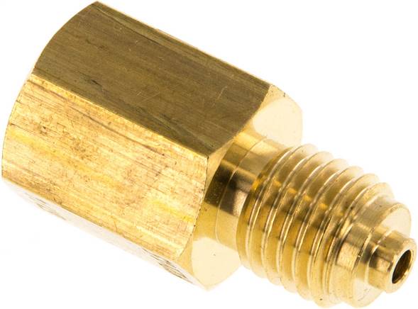 Manom.-Reduzierung M 12x1,5(AG)-G 1/4"(IG). Messing, 32mm