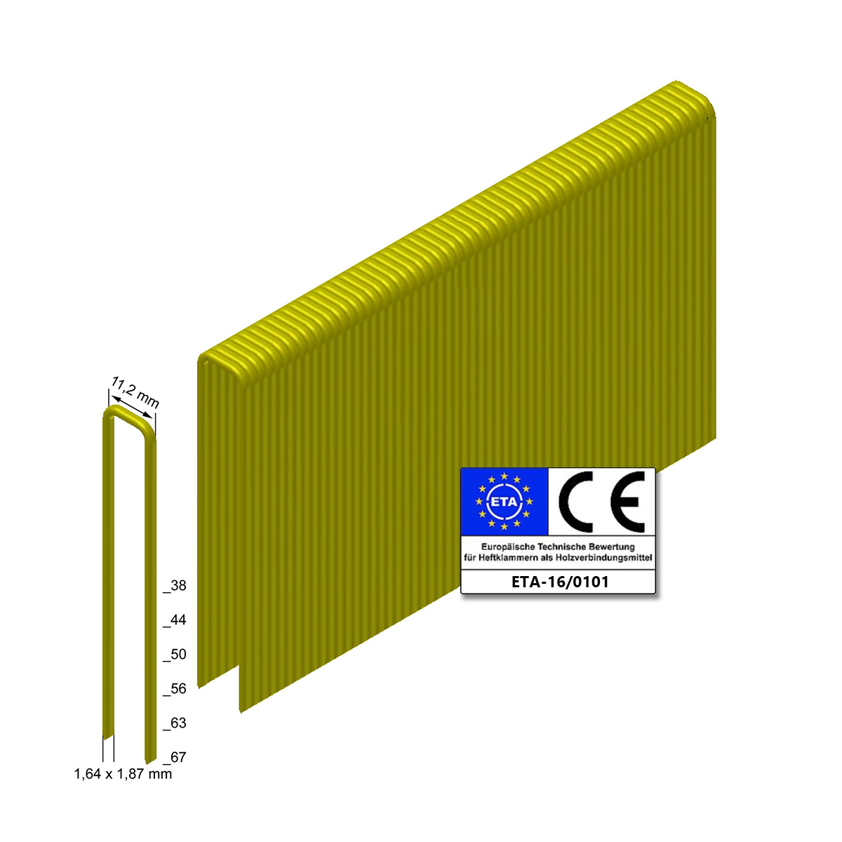 Prebena Heftklammern Q44CRFHA-ETA rostfrei geharzt