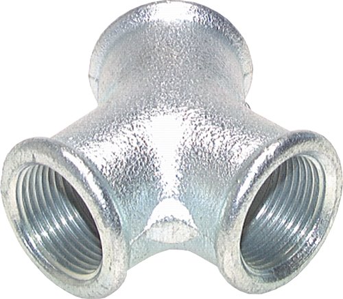 Y-Stück Rp 3/4" (IG), Temperguss verzinkt