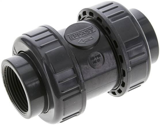 Rückschlagventil, PVC-U / FKM, Rp 1-1/4"
