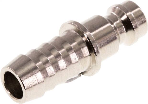 Kupplungsstecker (NW5) 8 (5/16")mm Schlauch, Messing vernickelt