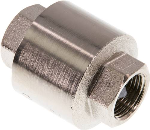 Rückschlagventil (leicht), G 3/8", PN 12, Messing vernickelt