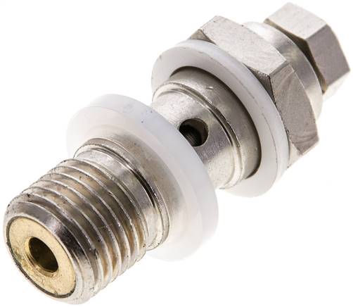 Drosselhohlschraube G 1/4", abluftregelnd (B), Schlitzschraube und Kontermutter