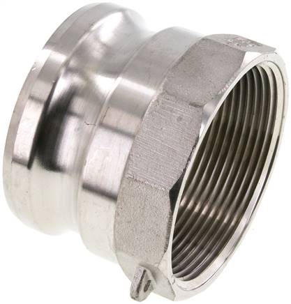 Kamlock-Stecker (A) NPT 3"(IG), Edelstahl (1.4408)