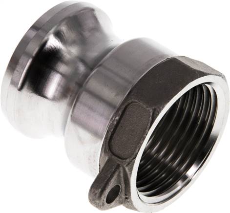 Kamlock-Stecker (A) Rp 1"(IG), Edelstahl (1.4408)