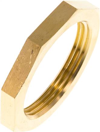 Gegenmutter G 1-1/2", Messing