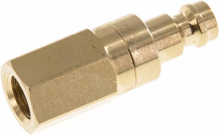 Kupplungsstecker (NW5) G 1/8"(IG), Messing, beidseitig absperrend