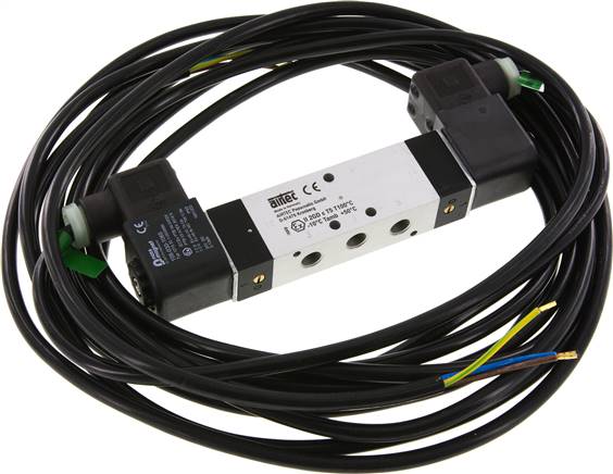 5/2-Wege Magnetimpulsventil, G 1/8", 24 V= (ATEX), NW 6, mit 3m Kabel