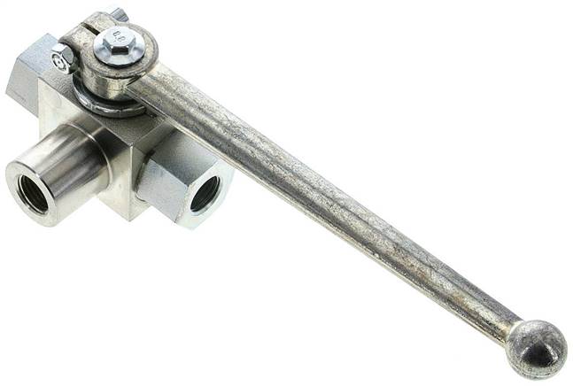 Hochdruck-3-Wege Kugelhahn, T-Bohrung, G 1/4", 0 bis 500bar