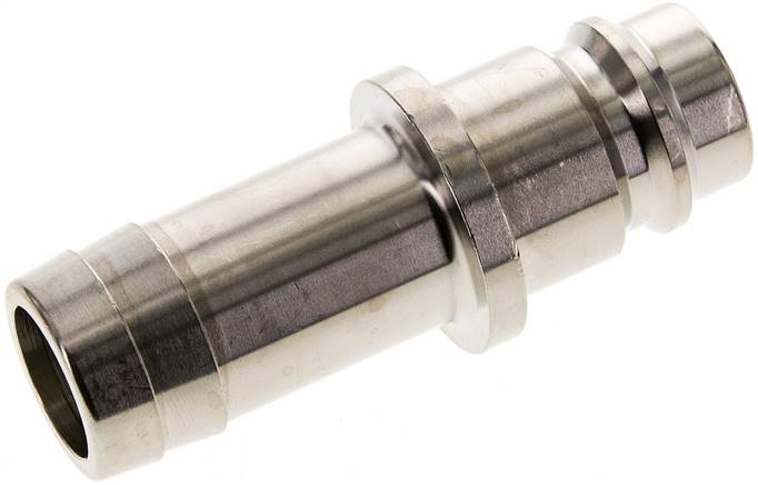 Kupplungsstecker (NW19) 25 (1")mm Schlauch, Messing vernickelt