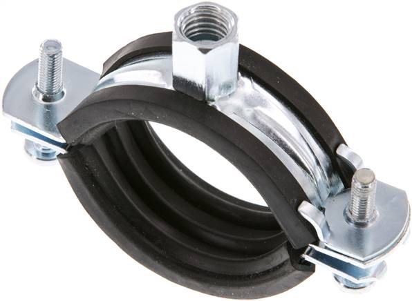 Rohrschelle 40 - 45mm,Stahl verzinkt mit Einlage, FISCHER