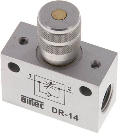 Block-Drosselrückschlagventil, G 1/4", Präzisionsausführung