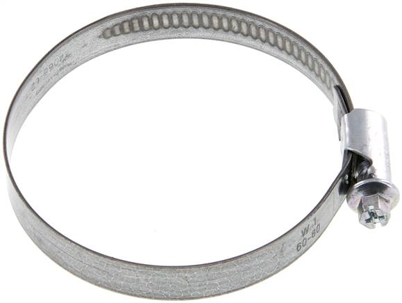 12mm Schlauchschelle 60 - 80mm, Stahl verzinkt (W1) (NORMA)