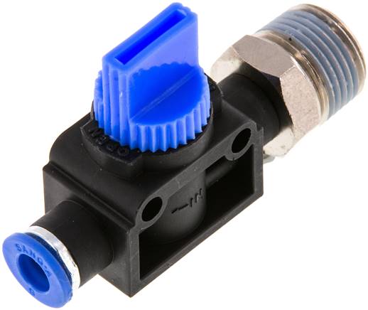 3/2-Wege-Absperrventil R 3/8"-6mm, Schlauchseite entlüftend