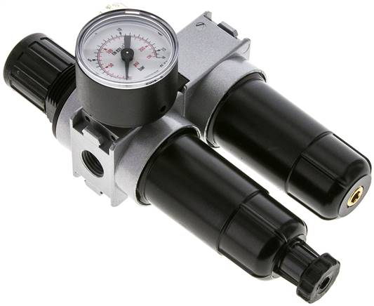 MULTIFIX Wartungseinheit (0), 2-tlg., G 1/4", 0,5 - 10 bar, Metallbehälter