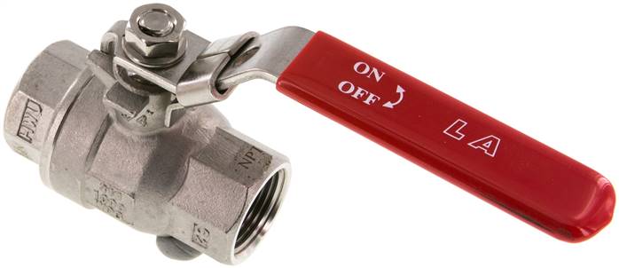 Edelstahl-Kugelhahn, leicht, NPT 3/4", 0 bis 63bar