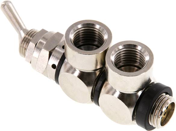 4/2-Wege Kipphebelventil G 1/4" (IG) / G 1/4" (AG)