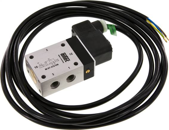 3/2-Wege Magnetventil, G 1/4", Luftfederrückstellung (NC), 230 V AC (ATEX)