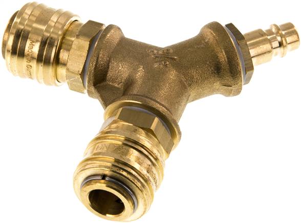 2-fach-Luftweiche mit Schnellkupplungen, Kuppl.-Stecker, 238