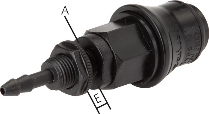 Schott-Schnellkupplung (NW5) 4mm Schlauch, POM