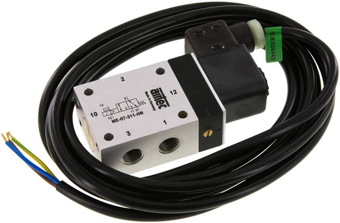 3/2-Wege Magnetventil mit Fremdluftanschluss, G 1/4" (Pilot G 1/8"), 230V, 0 bis 10 bar, ATEX