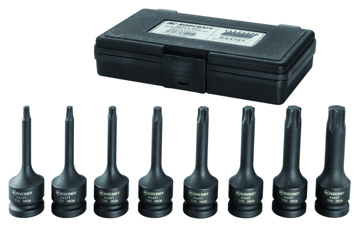 Rodcraft Stecknusssatz Sternprofil (TX) G1/2 RS438T