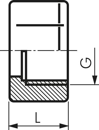 Überwurfmutter Messing, G 1/4" LH, 4 / 6 mm