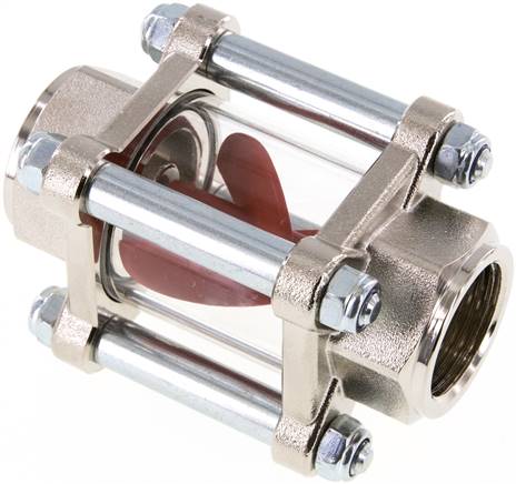 Flügelrad-Durchflussanzeige G 1", 2,2 - 27 l/min