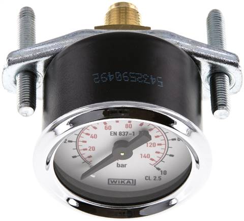 Einbaumanometer, 3-kant-Frontring, 40mm, 0 - 10 bar, 1/8"