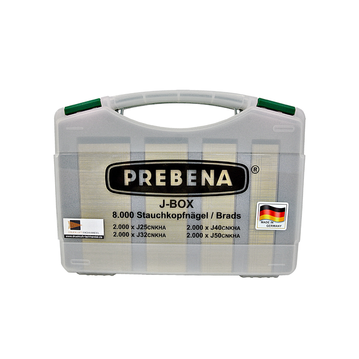 Prebena Stauchkopfnägel J-Box im Koffer