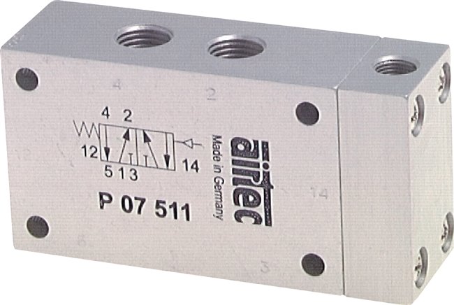 5/2-Wege Pneumatikventil mit Luftfeder, G 1/2"