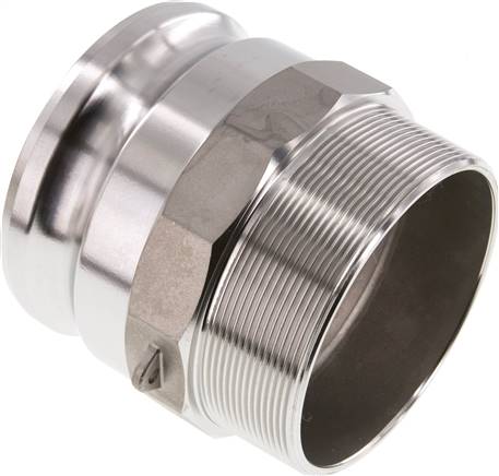 Kamlock-Stecker (F) R 4"(AG), Edelstahl (1.4408)