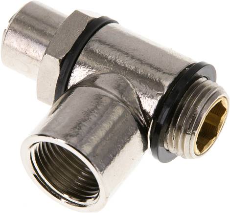 Drosselrückschlagventil G 3/8", abluftregelnd (B), Messing