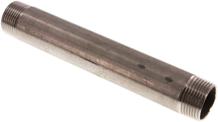 Rohrdoppelnippel R 1"-200mm, 1.4571