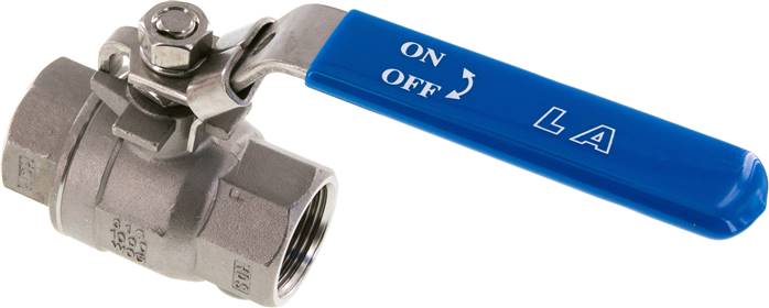 Edelstahl-Kugelhahn, leicht, G 1", 0 bis 63bar