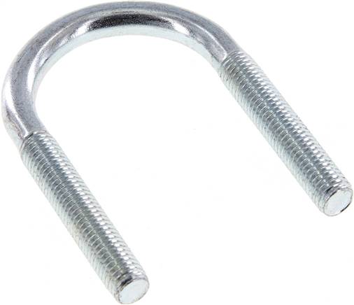 Rundstahlbügel, M 10, 38 - 42,4mm, Stahl verzinkt