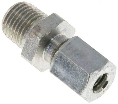 Gerade Schneidringverschr. R 1/4"-6 L (M12x1,5), Stahl verzinkt