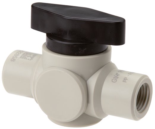 Kugelhahn, PFA, G 1/2", PN 10