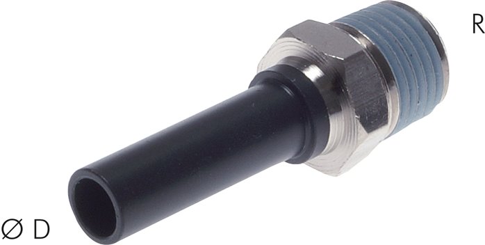 Einschraubtülle NPT 1/8"-3/16" (4,76 mm) Stecknippel, IQS-Inch