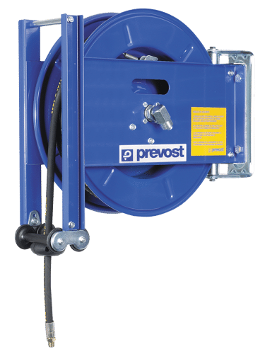 Prevost Schlauchaufroller 10 m für Fette, synthetischer Gummischlauch, Stahl Trommel  DMO0610GR