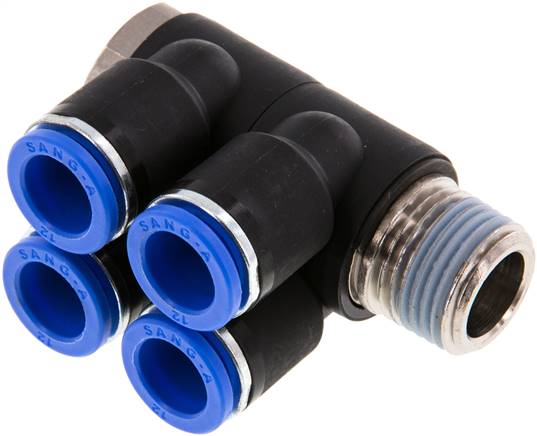 Steck-Mehrfachverteiler, 4-fach R 1/2"-12mm, IQS-Standard
