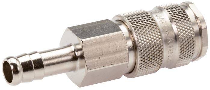 Schnellkupplung (NW7,2) 9 (3/8")mm Schlauch, Stahl gehärtet, vernickelt / Messing